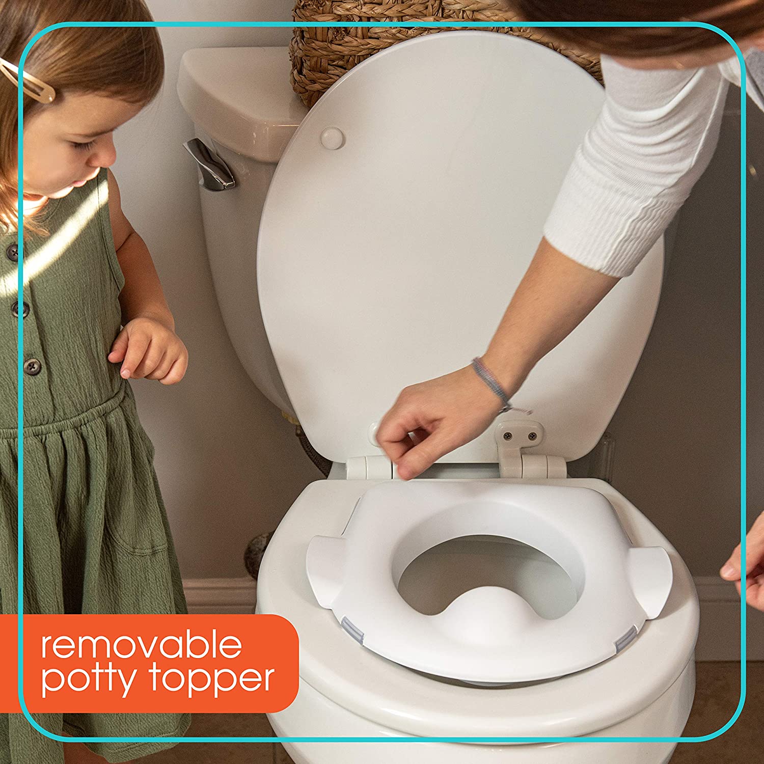 Summer My Size Potty Lights and Songs Transitions, White – Realistic Potty Training Toilet with Interactive Handle that Plays Music for Kids, Removable Potty Topper/Pot, Wipe Compartment, Splash Guard - Image 6